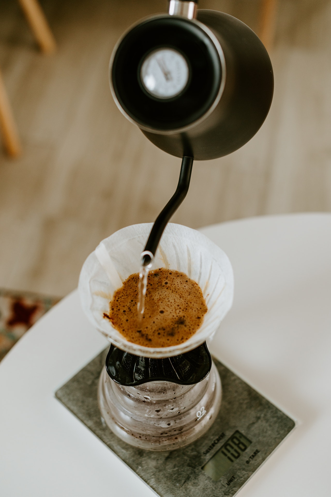 A set-up of a ingle-Cup-Pour-Over-Drip-Coffee-Maker
